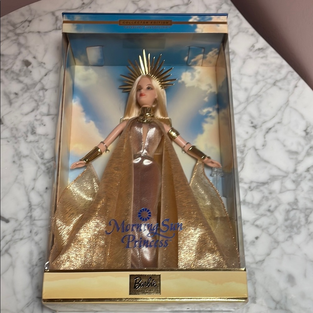 2000 Barbie Morning Sun Princess Doll in Gold Gown